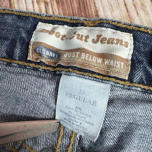 Vintage Y2K Old Navy BOOT CUT Size 16 Blue Mid Rise Jeans Denim Pants 36x31 - Picture 10 of 10